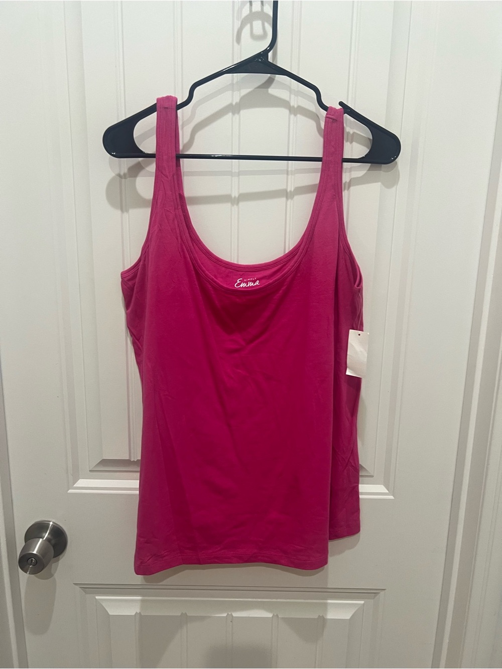Simply Emma Bright Fuchsia Scoop Neck Tank Top